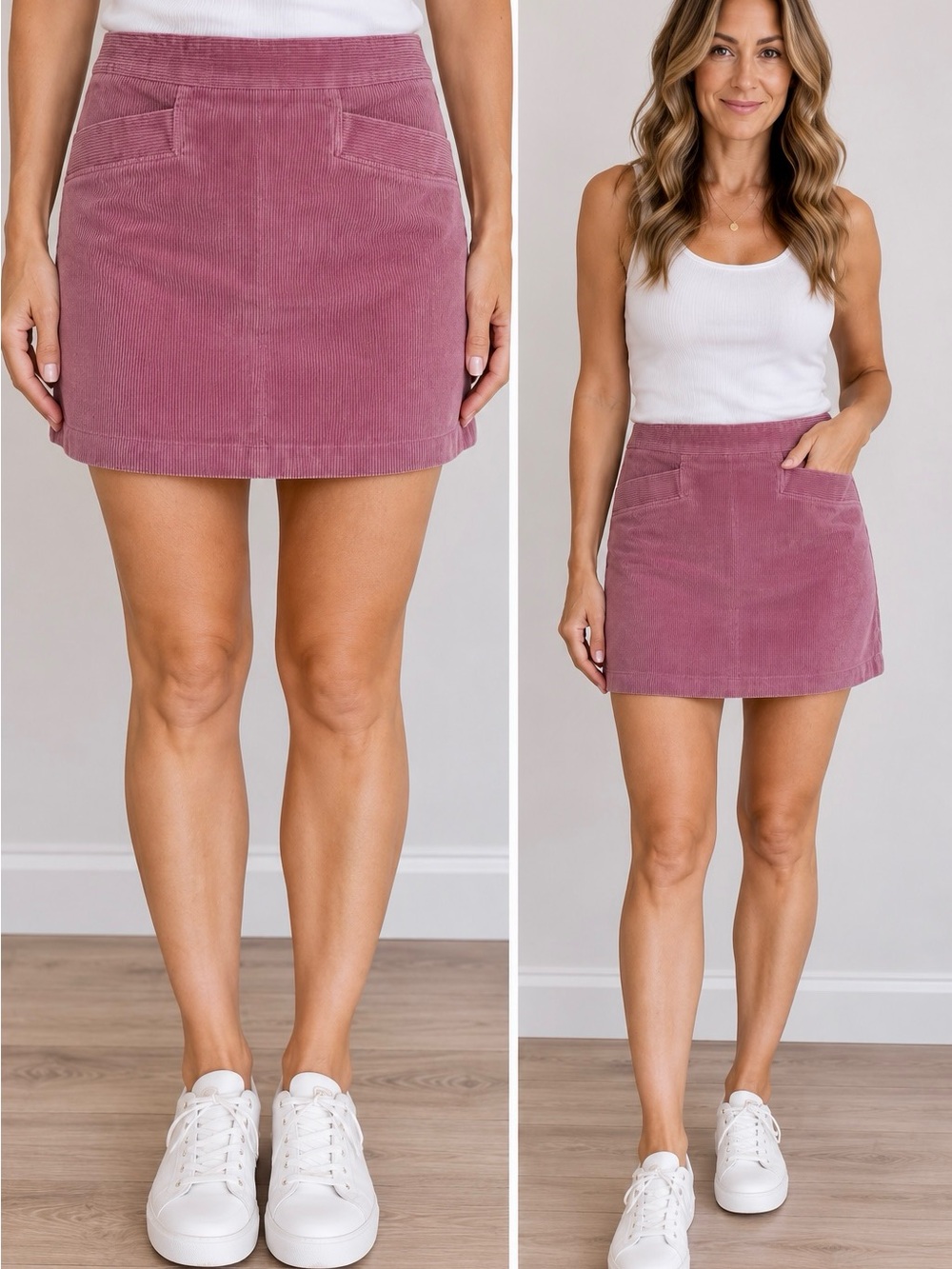 a.n.a Dusty Rose Corduroy Mini Skirt – Size 14